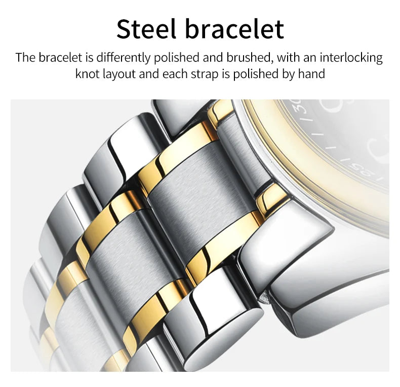 OLEVS 5567 Couple Watches Waterproof Luminous Wristwatch for Lover Date Men‘s and Women's Wristwatch Simple Fashion