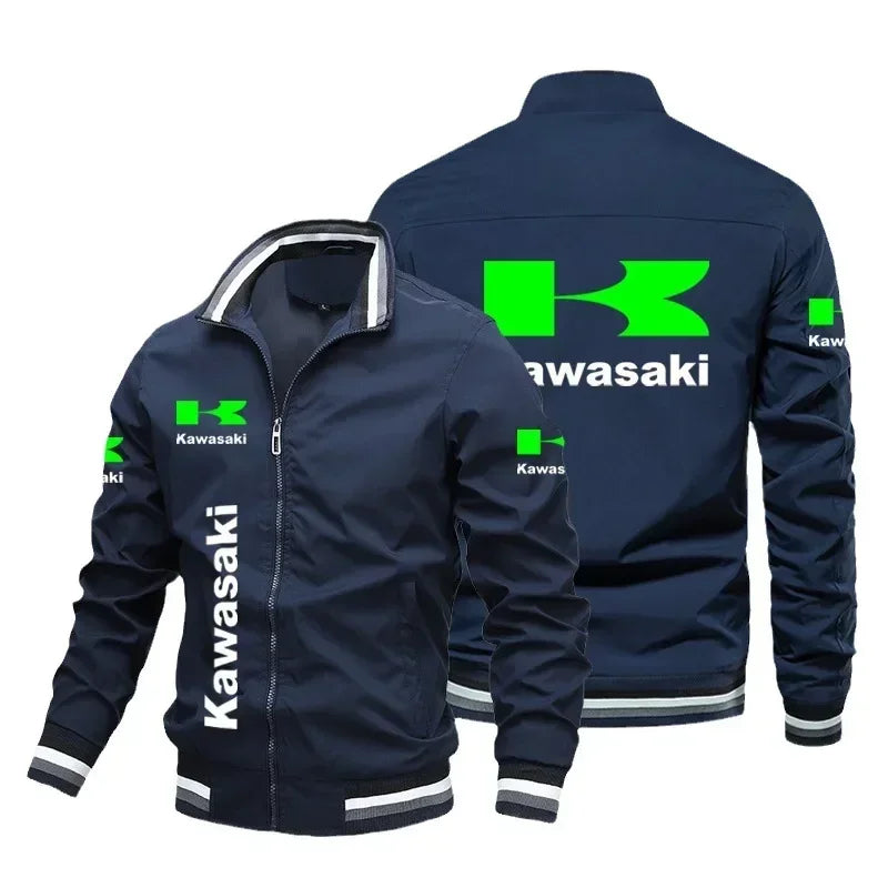 Kawasaki men's jacket cycling racer's jacket outdoor sports motorcycle jacket loose casual oversized men's Kawasaki clothing