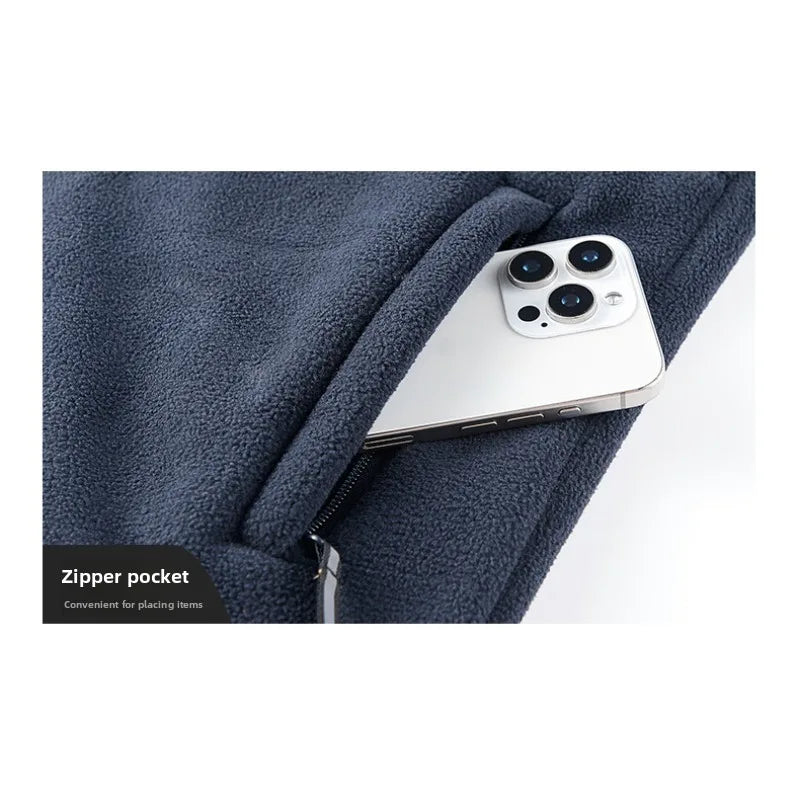 Winter New Fashion Trend Retro Sports Thick Warm Lamb Wool Jacket Men's Casual Loose Comfortable High-Quality Plus Size Jacket