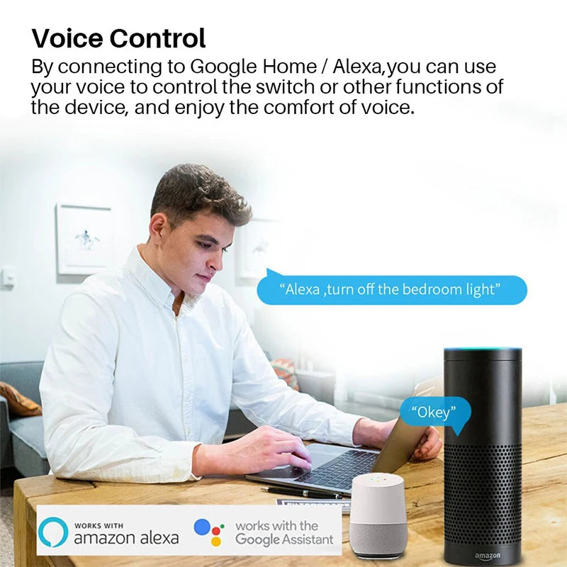 16A Wifi Switch Smart 2-Way DIY Switches Circuit Breaker Timer Support Alexa Маруся Google Home Alice SmartThings Smart Home