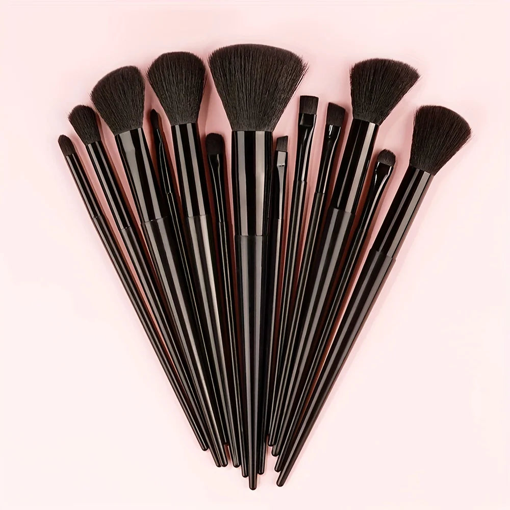 Makeup Brushes Set 13Pcs Premium Synthetic Brush Foundation Powder Blending Concealer Eyeshadow Blush Cosmetics Brushes Travel