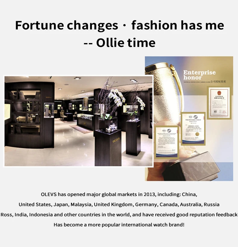 OLEVS 3675 Mens Watch Original Multifunctional Chronograph Quartz Watch Moon Phase Watches For Men Waterproof Mens Gifts Reloj