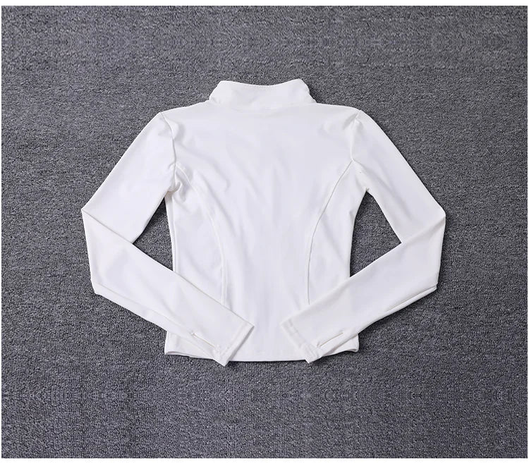 Women Sport Jacket Long Sleeve Shirt Workout Coat Gym Training Clothing Yoga Sportswear