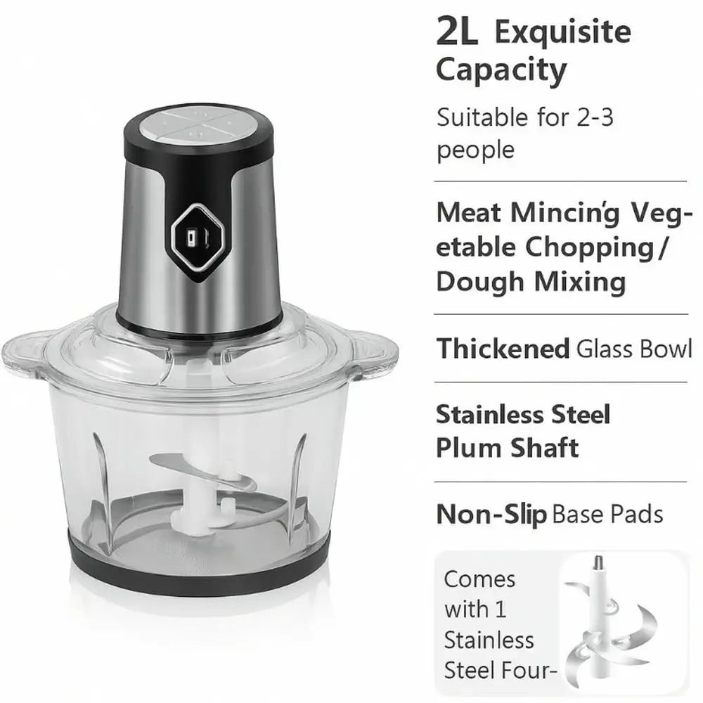 Multifunctional meat grinder 5L 500W stainless steel, kitchen machine, Shredder, 4-step, minced meat/vegetables/Dough