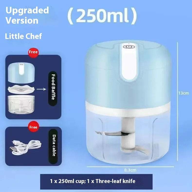 Electric Mini Garlic Vegetable Chopper Garlic Masher Portable Chopper Multi Function Meat Grinder Masher Machine Usb Charging