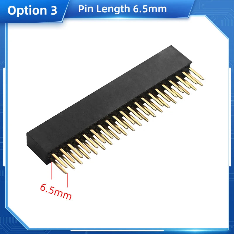 Raspberry Pi 20 Pin Double Row Pin Straight Header Strip PCB Connector for RPI 5 4B 3B+ 3B Zero W Orange Pi for Arduino