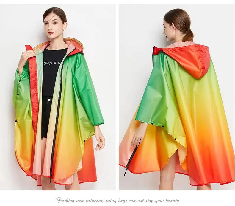 New Men Women Motocycle Raincoat Lightweight Rain Coat Poncho Waterproof Cloak Raincoats Adults Biker Hiking Windproof Rainwear