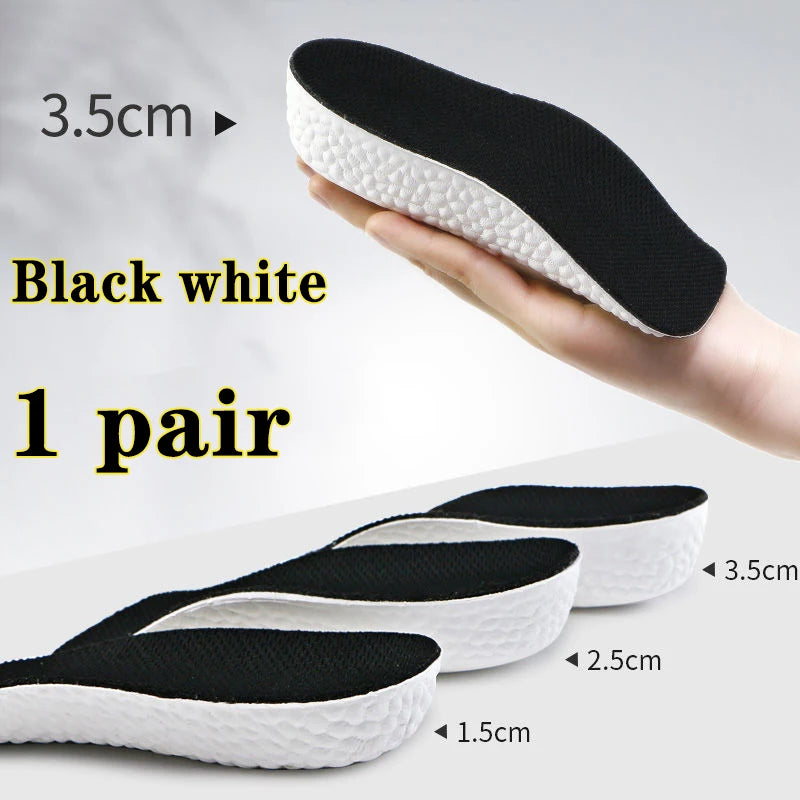 Height Increase Insoles Men Women Shoes Flat Feet Arch Support Orthopedic Insoles Sneakers Heel Lift Memory Foam Soft Shoe Pads