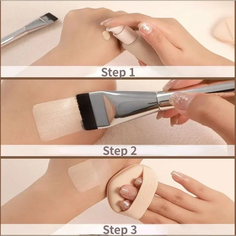 Ultra Thin Foundation Brush Lightweight and Thin Face Contour Brush Flat Contour Brush Blending Foundation Cream Makeup Brushes