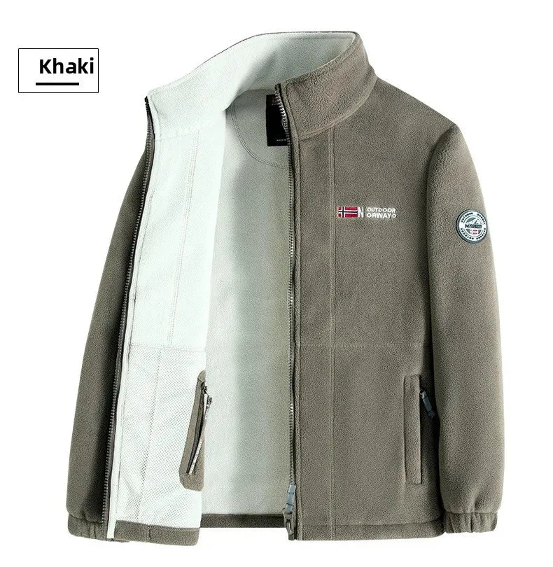 High Quality Thickened Fleece Lined Hat Jacket Embroidered Cotton Jacket Warmth Retention Outerwear for Men Summer Thin