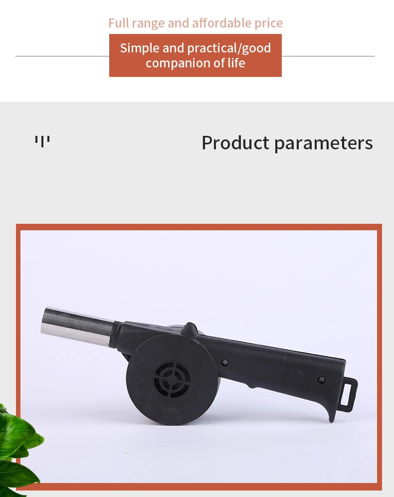 Hand Blower Household Hand Portable Barbecue Blower Small Hair Dryer Outdoor Barbecue Accessories Tools
