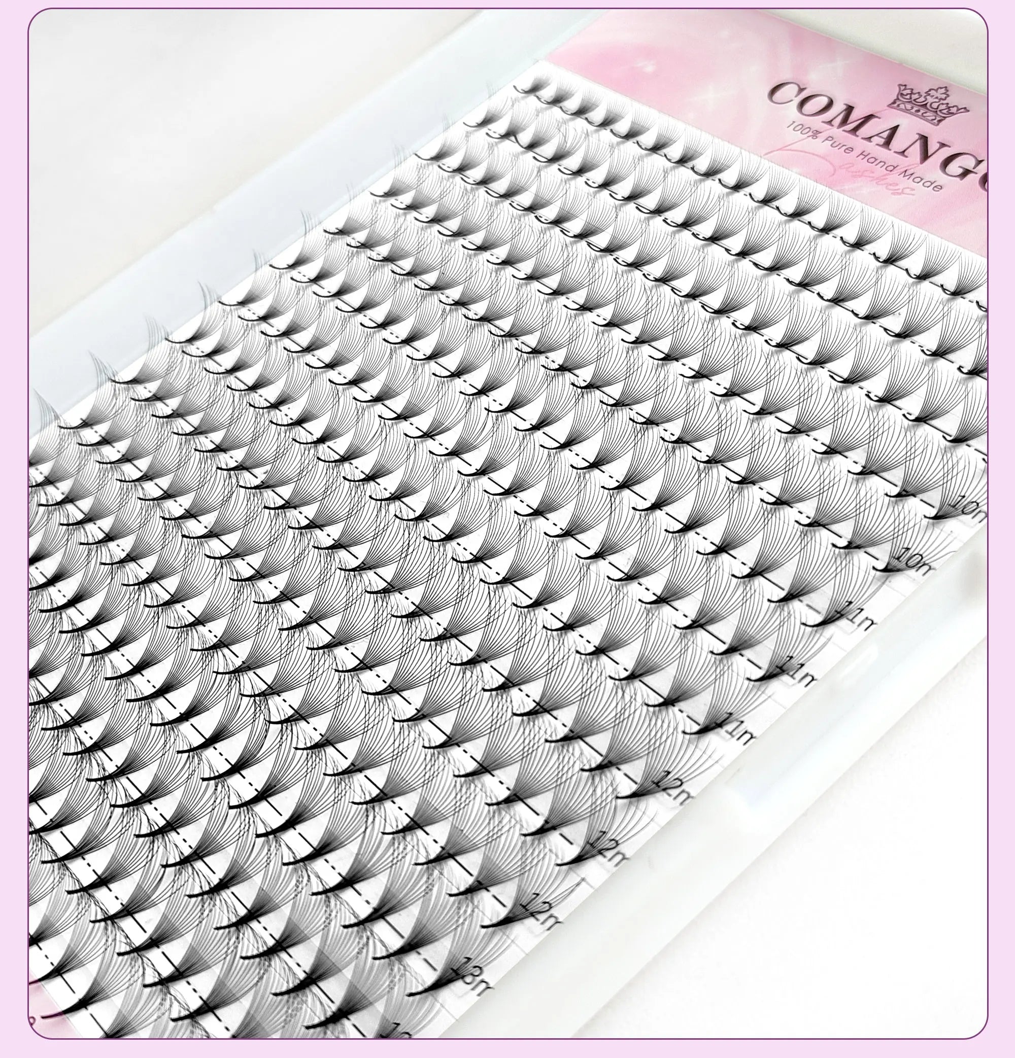CoMango Wispy Pointy Base Premade Russian Volume Fans 3D 6D 10D 12D 14D 16D Lashes Extension 300 Fans False Mink Eyelashes
