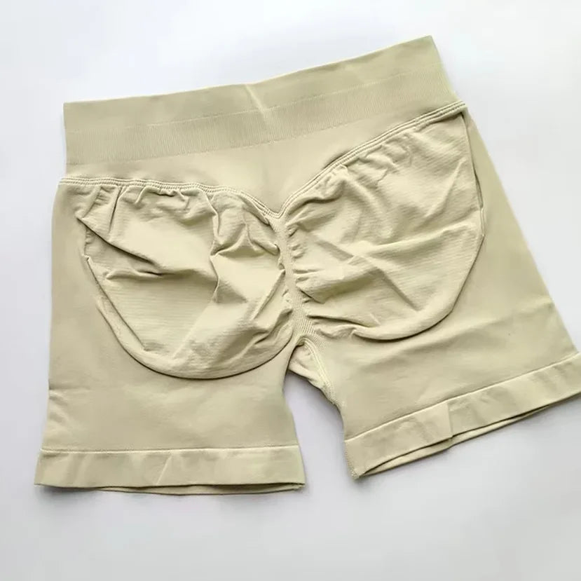 Gym Summer Women's Yoga Exercise Shorts Seamless High Waist Hip Tight Solid Color Shorts Yoga Exercise leggings