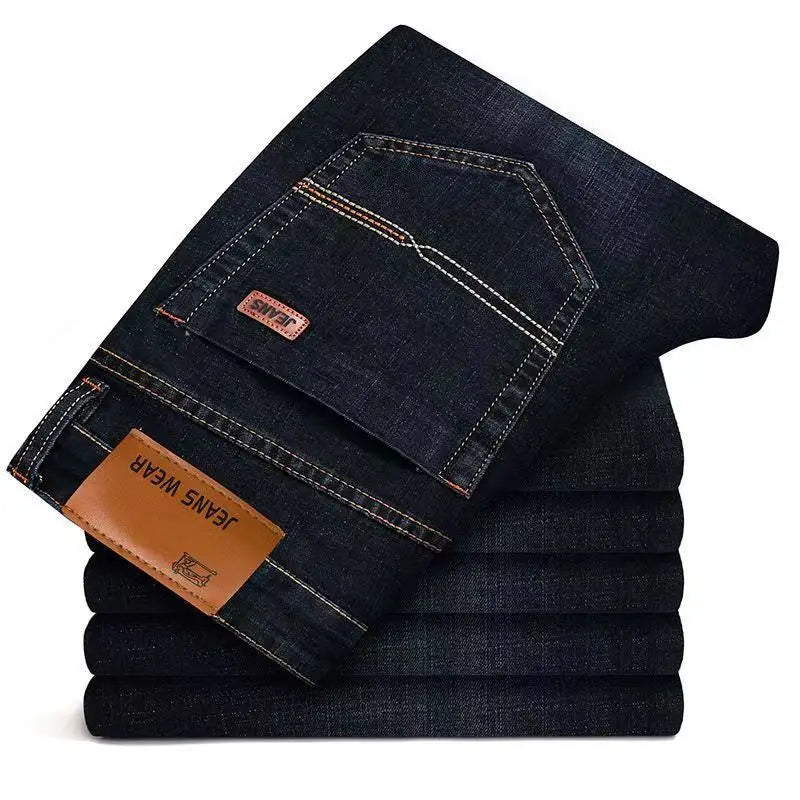 men's denim pants man business jeans for man straight man jeans blue black jeans for man large size jeans for man male