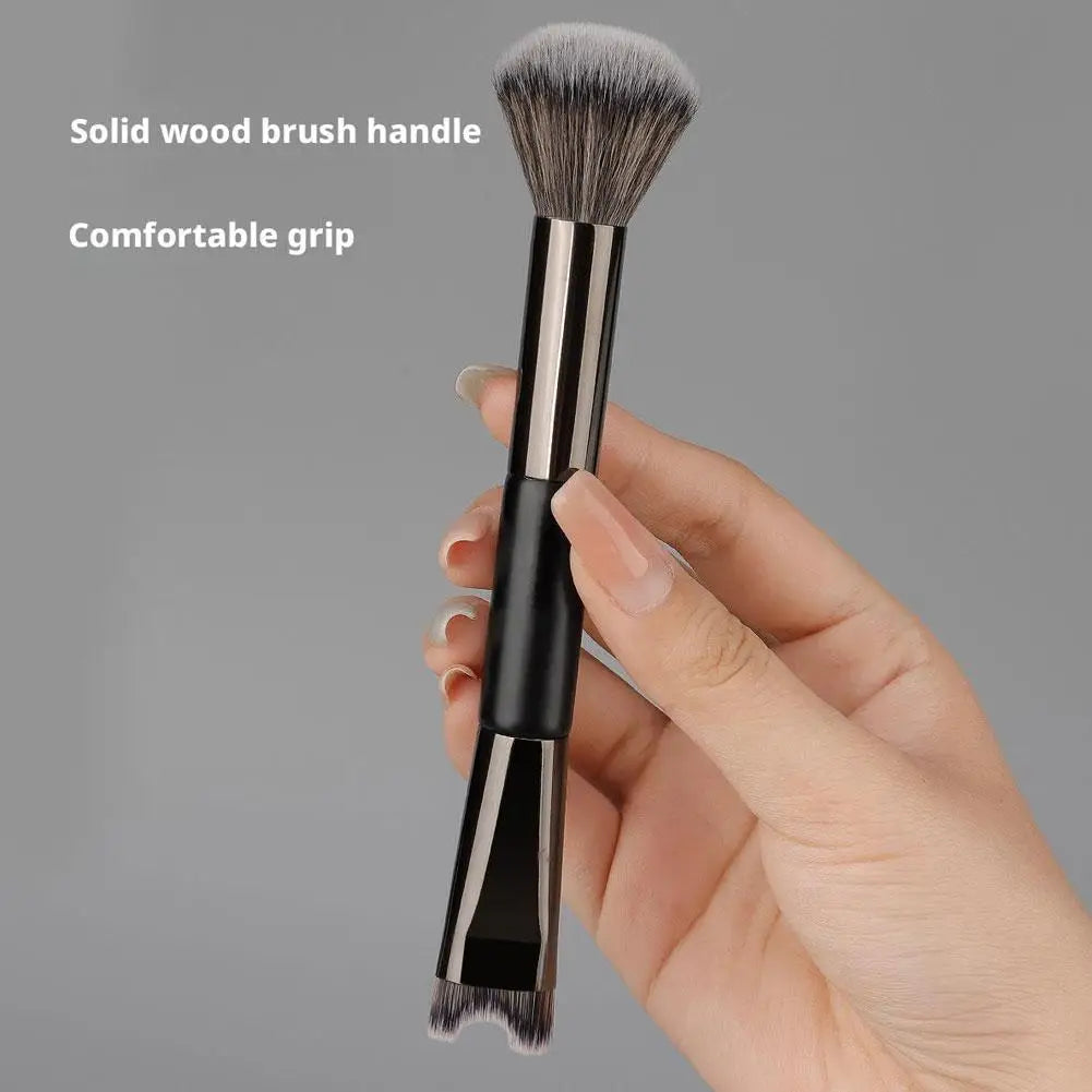 2 in 1 Dual-Ended Nose Contour U-Shaped Makeup Brush Makeup Brushes Foundation Loose Powder Blending Blush Brush Makeup Tool