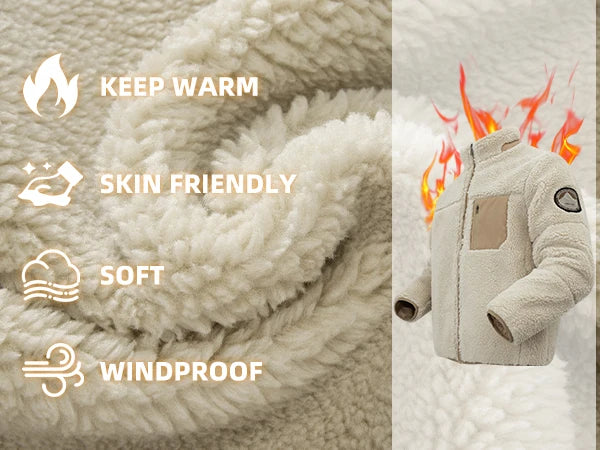 Men's Fleece Jacket for Hiking & Adventure Warm Winter Clothing Casual Daily Wear Fashion Design Man Fur Coats