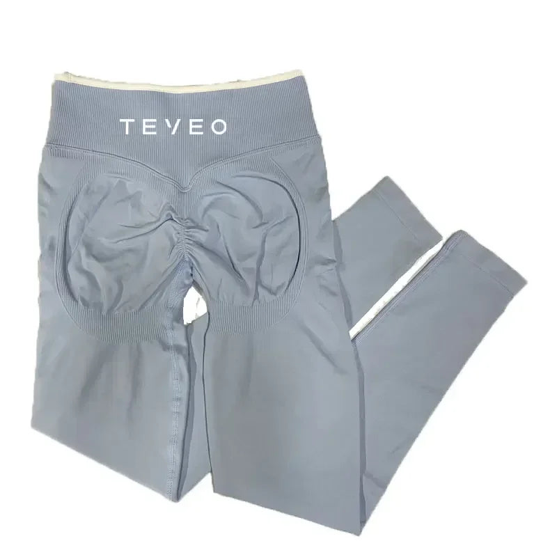 TEV Women's Sports Yoga Shorts Fitness Cycling Elastic Sports Pants Ignite Sculpt Scrunch Short Yoga Bra Set leggings