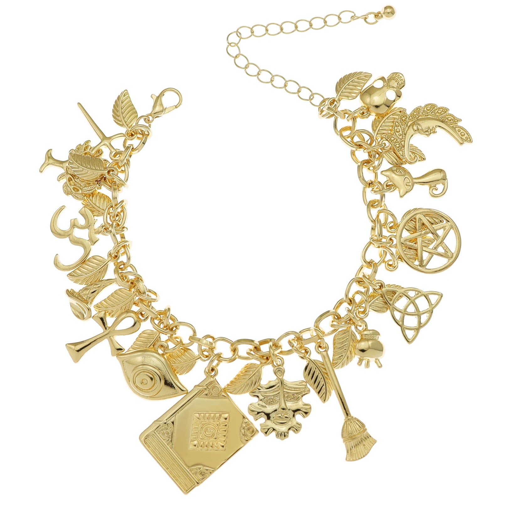 Vintage Bracelet Catholic Religious Medals Saints PRAY for Cross Pendant Link Chain Women Man Charms Bangle Jewelry Gifts