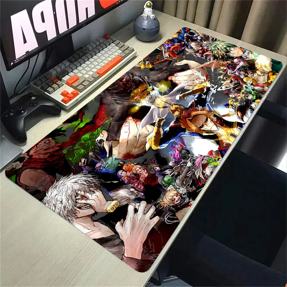 900x400 Mouse Pad My Hero Academia Keyboard Pad Gaming Accessories Desk Mat Natural Rubber Anti-slip Soft Office Tapis De Souris