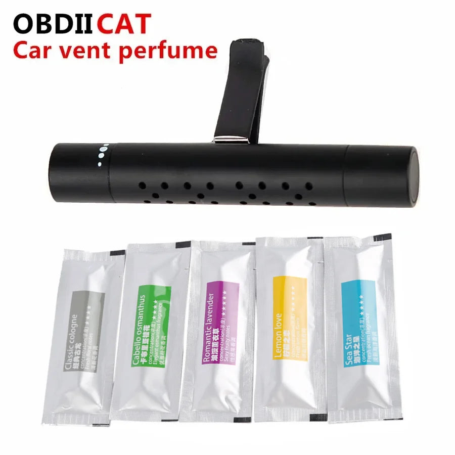 Car Air Freshener Smell in the Car Air Vent Perfume Parfum Flavoring Auto Interior Accessories Air One Clip And 5 PCS  fragran