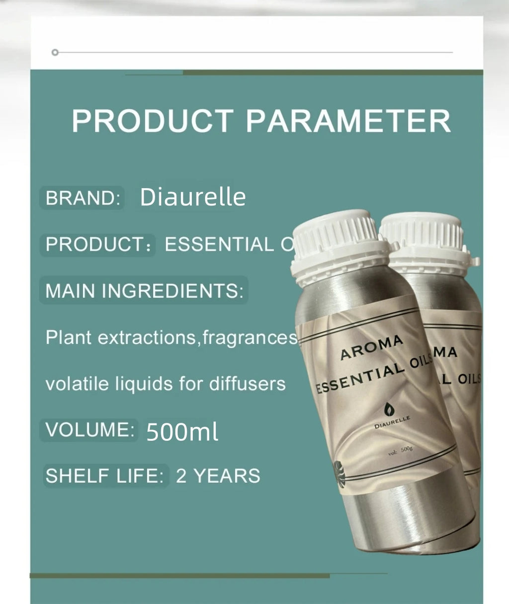 Aroma Diffuser Perfume Fragrance Oil Pure Scented Air Freshener Scent Diffusers Diaurelle 500ML Essential Oil Diffuser Natural