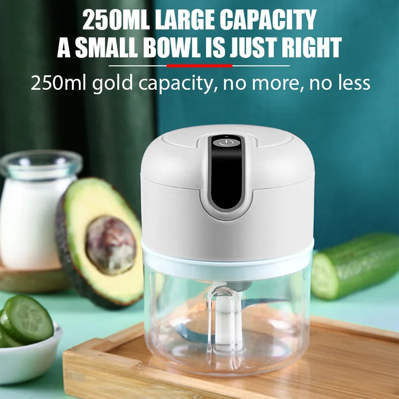 Electric Garlic Masher USB Rechargeable Meat Grinder Portable Vegetable Chopper Food Processors Home Kitchen Garlic Fruit Mincer