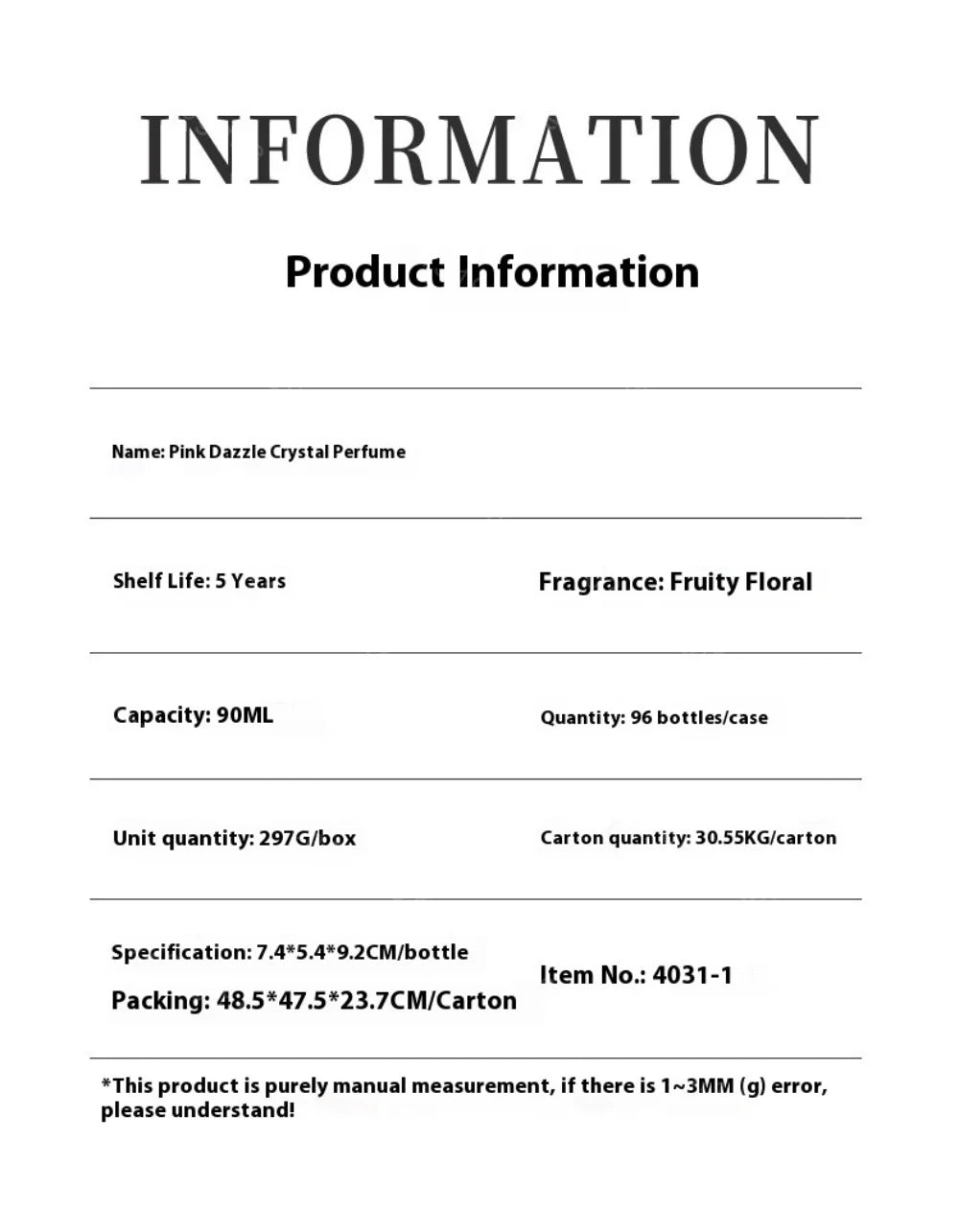 Pomegranate Gourmet Fragrance Peony Perfume Spray Unisex Flowers Fruits Eau De Parfum Irresistible Temptation Charm Pheromone