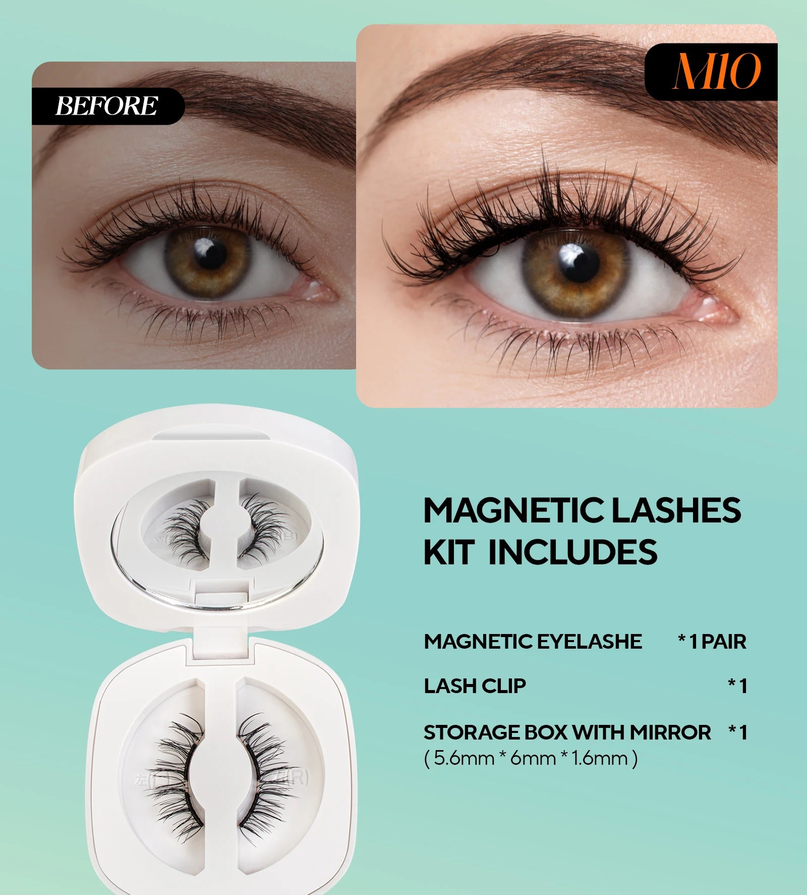 VYRILA Soft Magnetic Eyelashes No Glue Needed Reusable Natural Look 3D Lashes Easy Apply Soft Magnetic Lashes Kit for Eye Makeup
