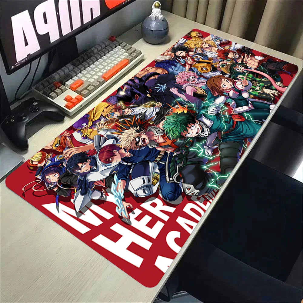 900x400 Mouse Pad My Hero Academia Keyboard Pad Gaming Accessories Desk Mat Natural Rubber Anti-slip Soft Office Tapis De Souris