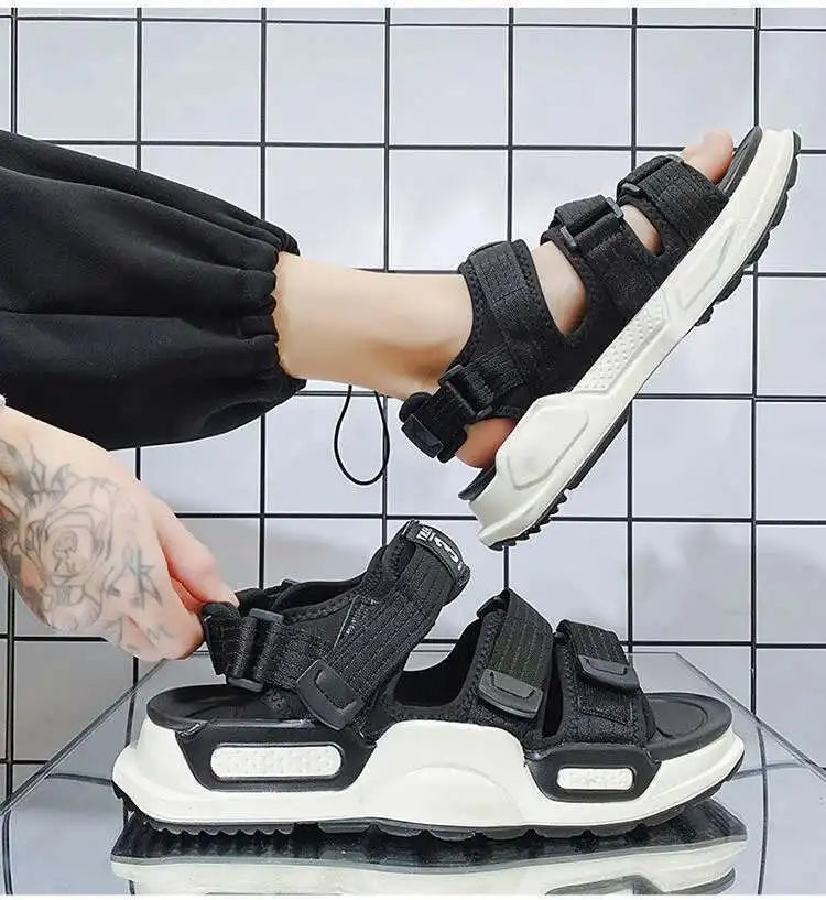 Fashion Sandals Summer Wear-resistant 2023 New Sports Dual-purpose Slippers Beach Shose Men Breathable Light Anti-Slippery