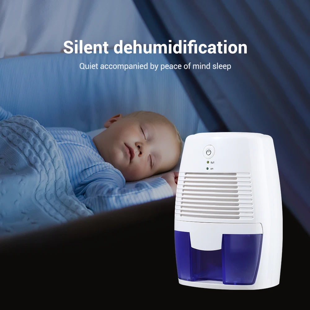 Household Small Dehumidifier for Home Portable Air Dry No Water Mist Mini Humidity Dehumidifiers for Bedroom with Auto Shut Off