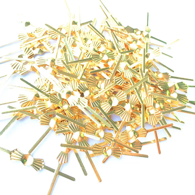 Best Price 100pcs Gold Bowtie Pins Connectors Crystal Prisms Of Chandelier Lamp Parts Metal Hooks Accessories for Glass Pendants