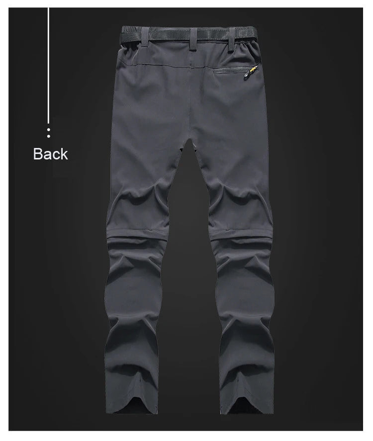 TRVLWEGO Men's Camping Hiking Pants Trekking High Stretch Summer Thin Waterproof Quick Dry UV-Proof Outdoor Travel Trousers