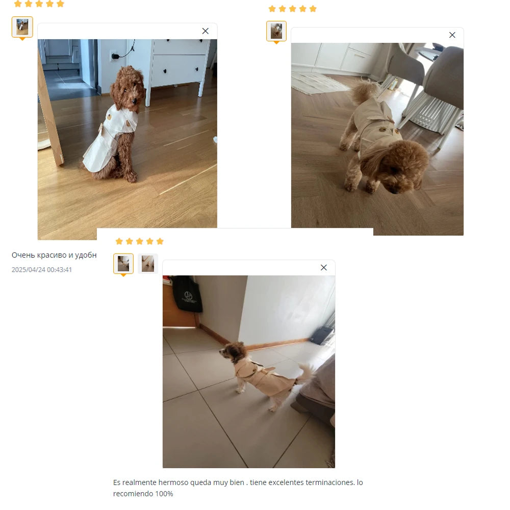 British Style Pets Dog Clothes Warm Thicken Pet Jacket Costumes Winter Dog Coat for Small Dogs Christmas Pet Puppy Cat Clothing