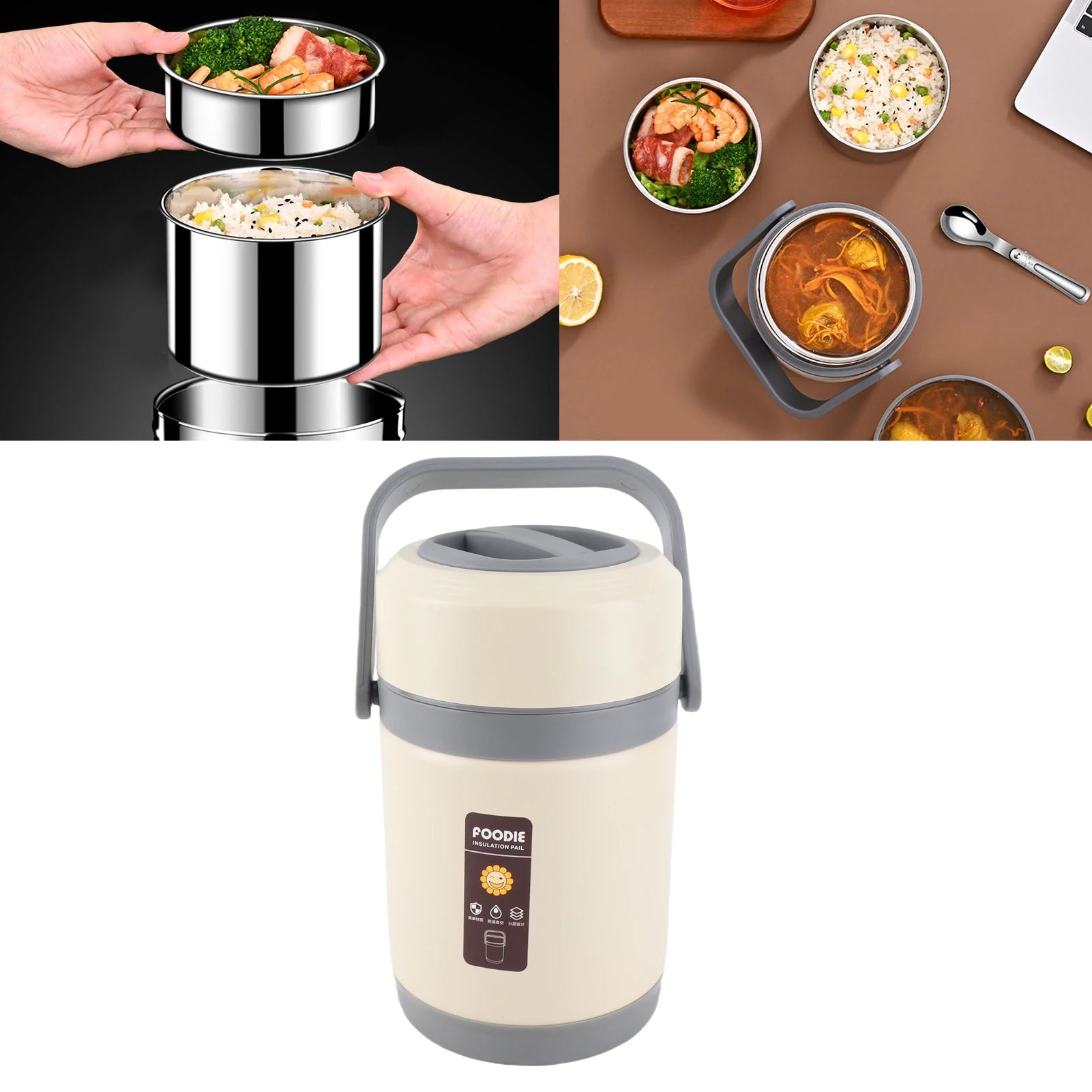 Thermal Cooker Pot Thermal Cooker Pot Stainless Steel Mini Portable Constant Temperature Heat Preservation Lifting Pot