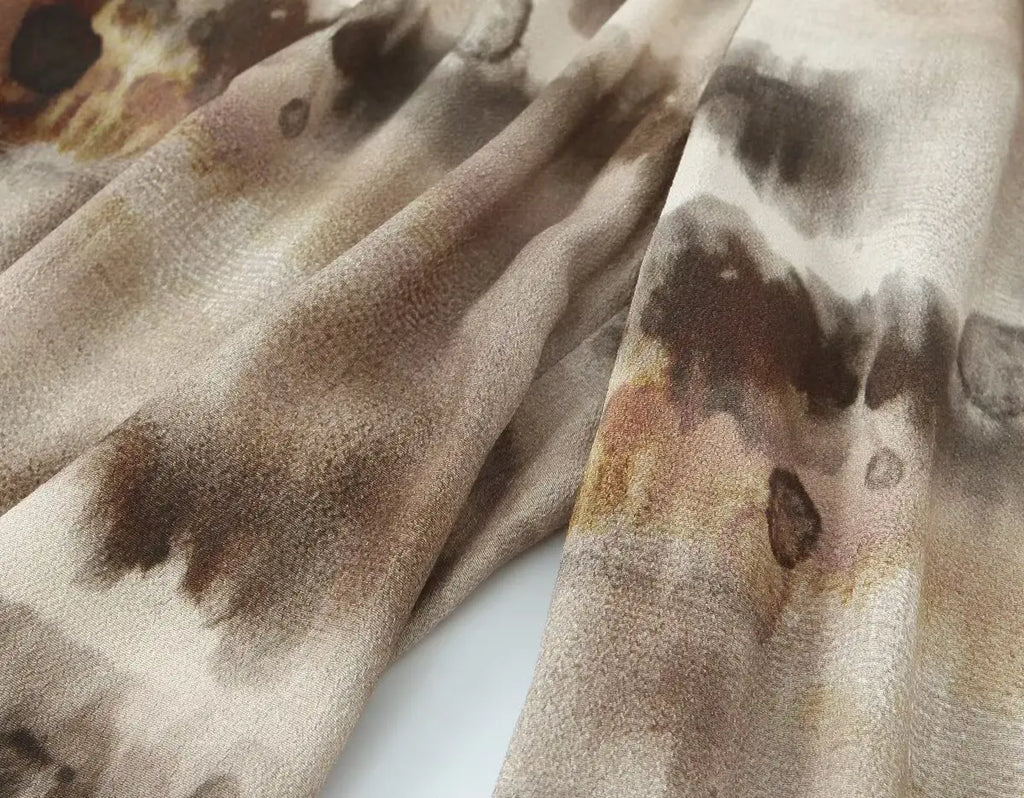 Women's clothing 2025 new fashion casual suits women's clothing European and American style tie-dye printed shirt straight pants