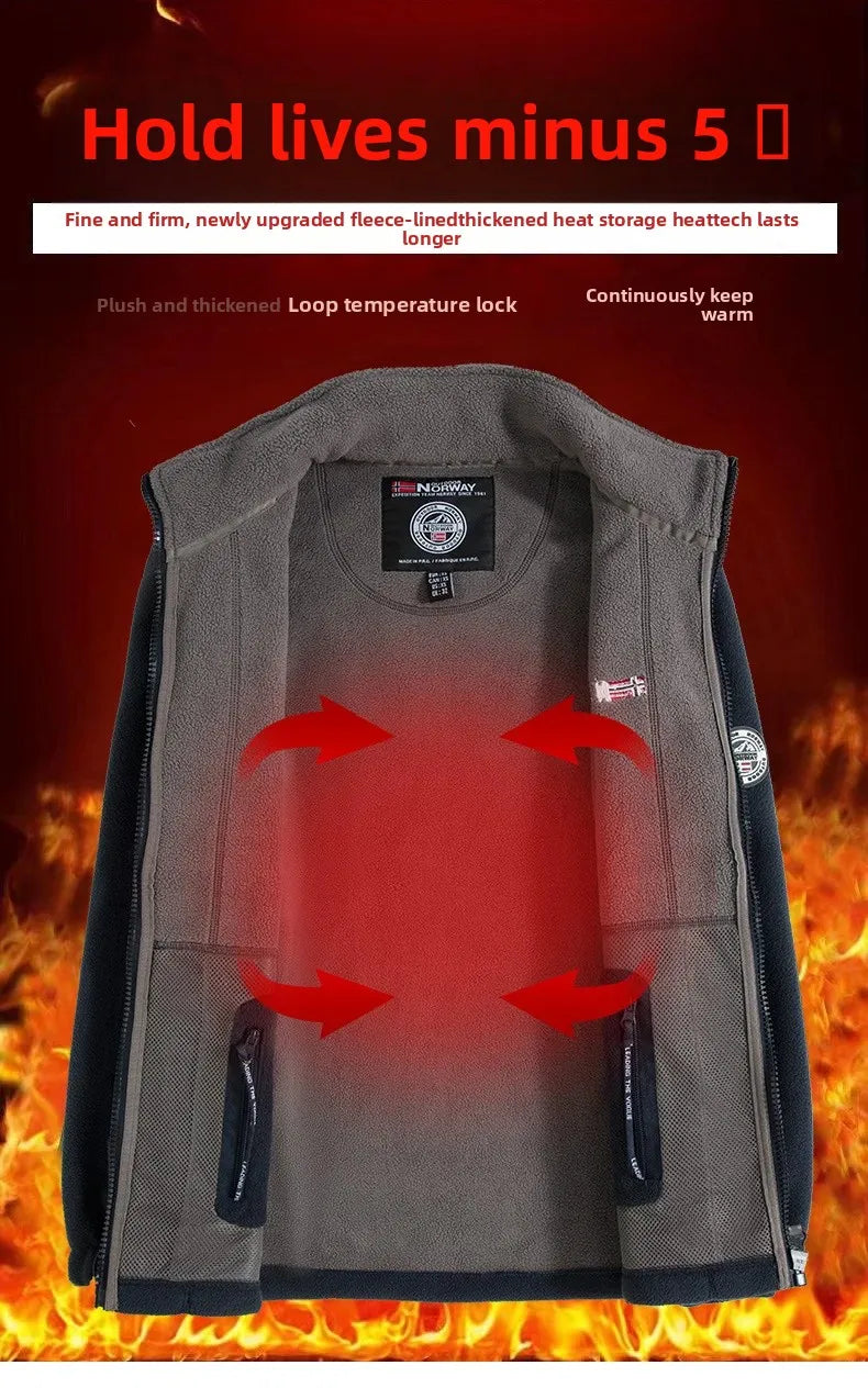 High Quality Thickened Fleece Lined Hat Jacket Embroidered Cotton Jacket Warmth Retention Outerwear for Men Summer Thin