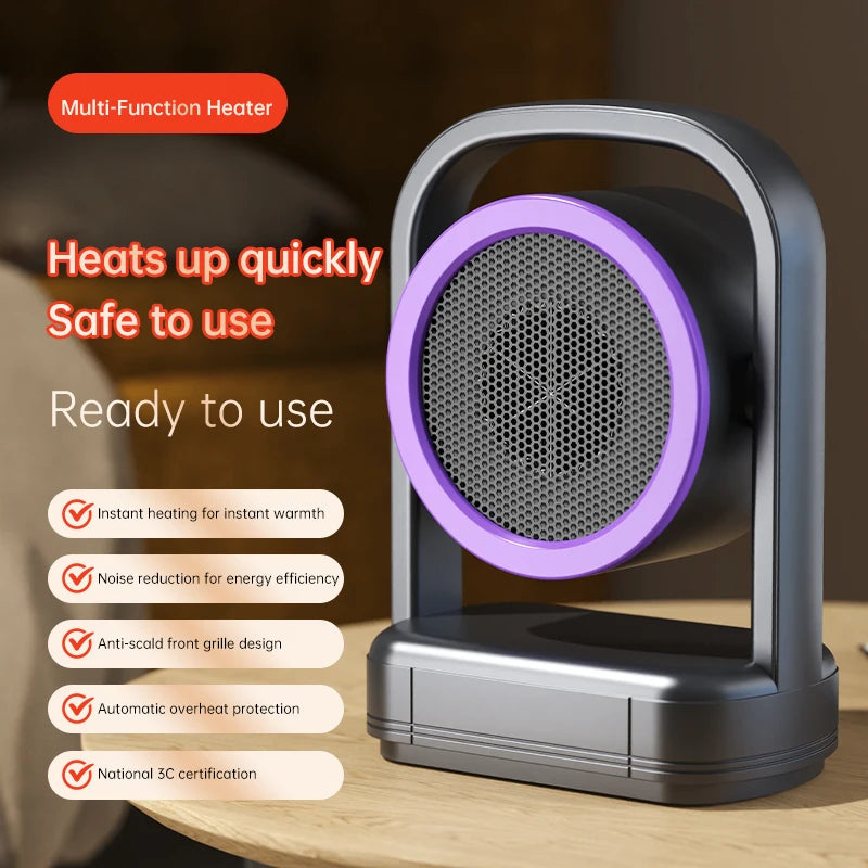 Desktop Heater Electric Heater Hot Air Blower Portable Heater Mini Energy Saving for Office Room Dormitory Home Appliance Warmer