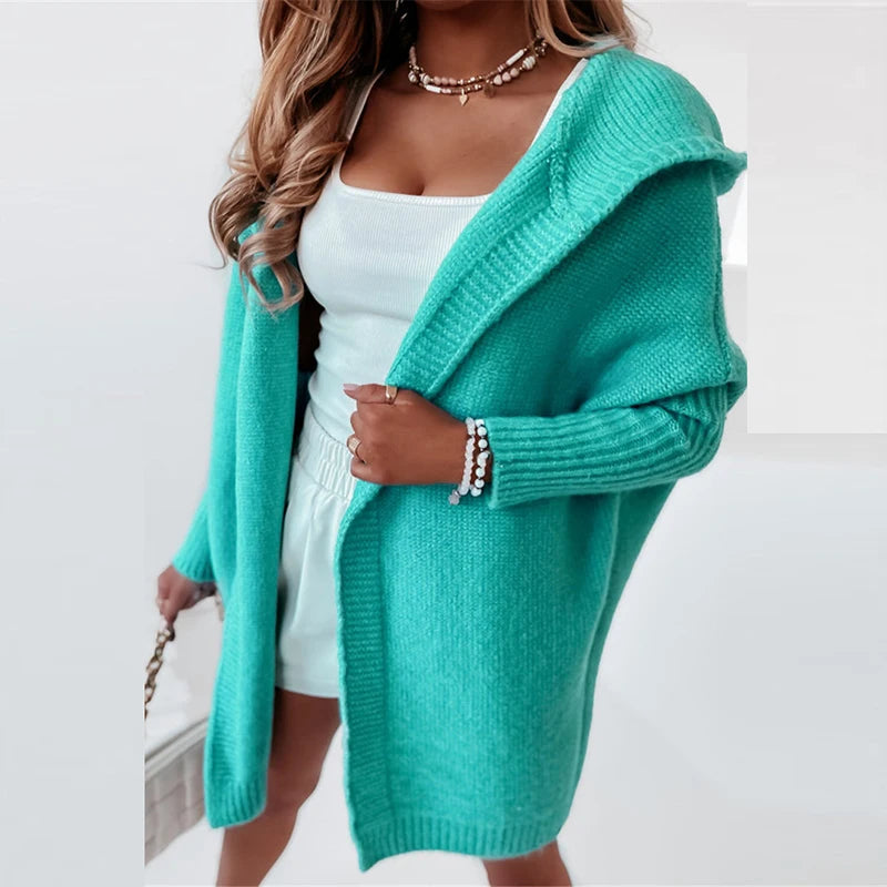 Oversized Cardigan Women Fashion Hoodies Coat Long Sleeve Sweaters For Women Elegant Patchwork Print Coat 2023