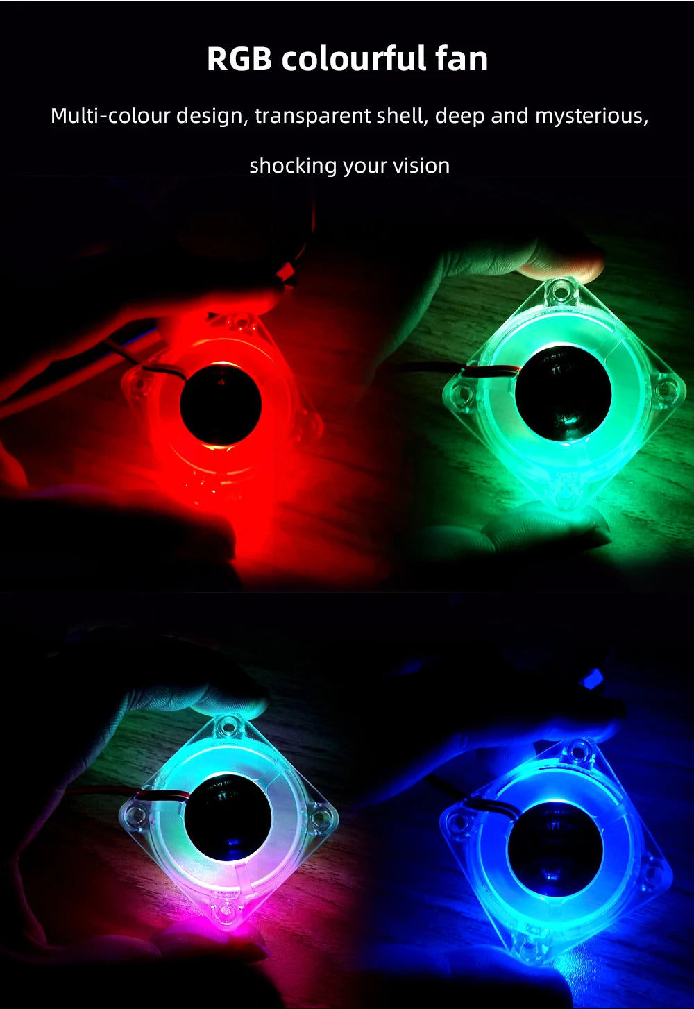 2510 3010 4010 Fan 3D Printer Fan DC 12V 24V Mini Brushless Cooling Fan Hydraulic Bearing Fan RGB LED for 3D Printer Accessories