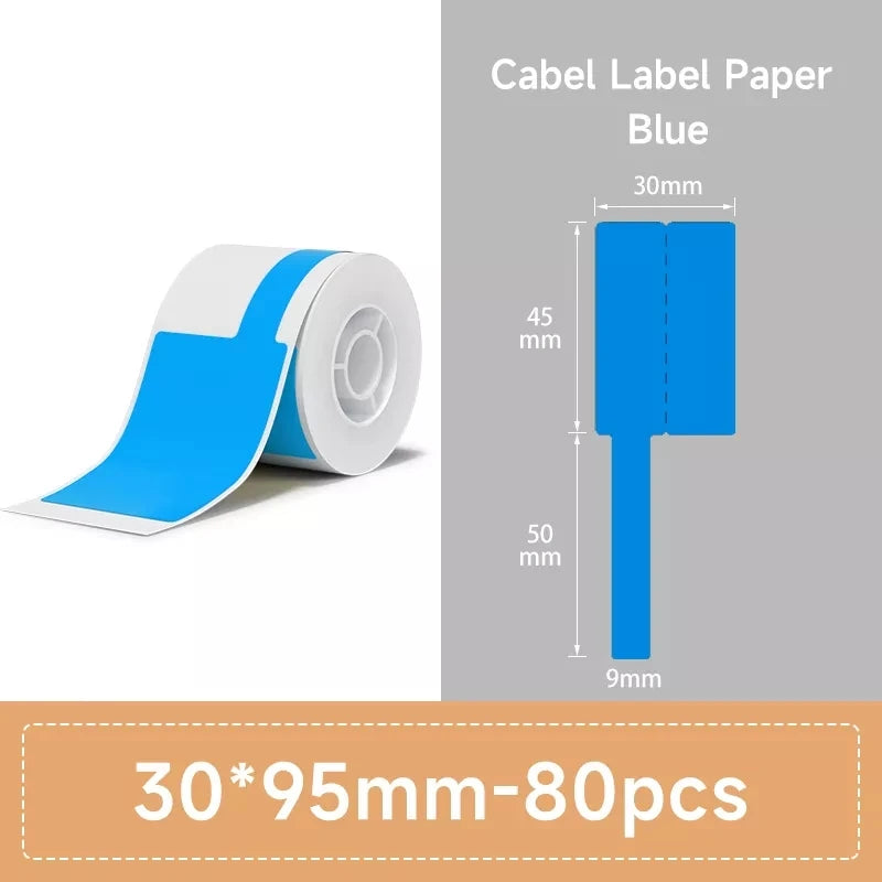 NiiMbot B1/B203 B21/B3s Label Printer Waterproof Anti-Oil Tear-Resistant Price Tag Pure Color Scratch-Resistant Label Paper