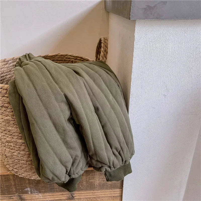Children's Clothing From 2 To 7 Years Winter Kids Warm Cotton-Padded Trousers Baby Girls Thick Pants Toddler Boys Wear Clothes