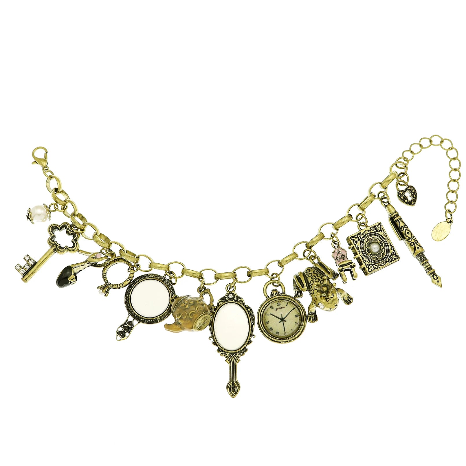 Vintage Bracelet Catholic Religious Medals Saints PRAY for Cross Pendant Link Chain Women Man Charms Bangle Jewelry Gifts