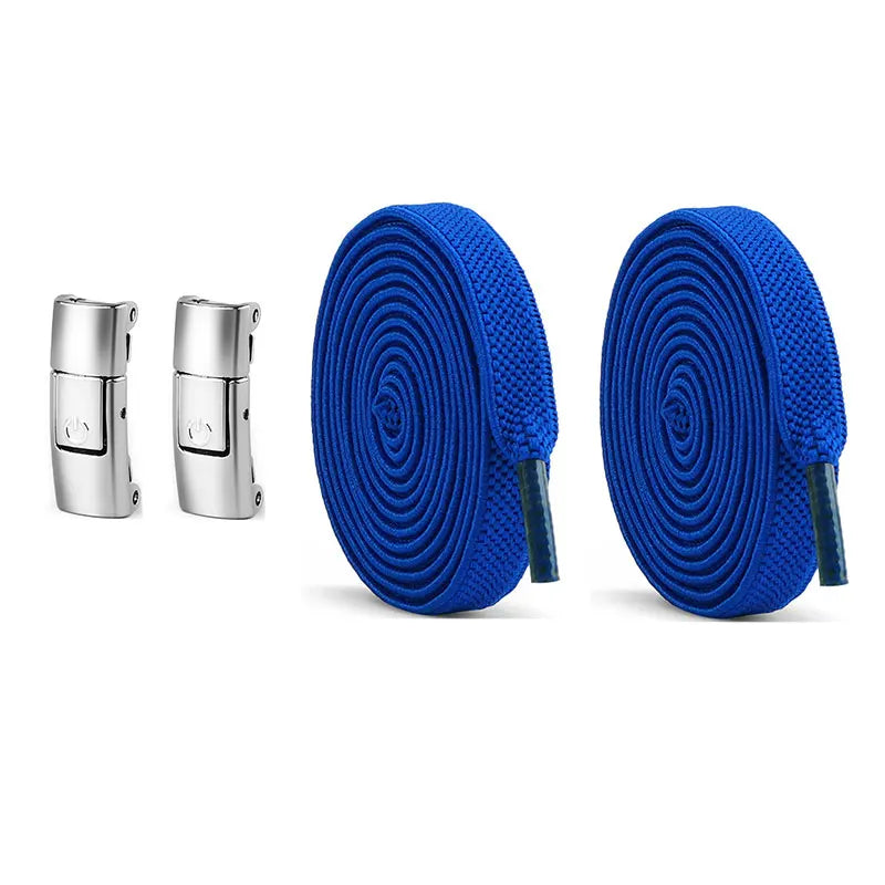 No Tie Shoe Laces Press Lock Shoelaces Without Ties Elastic Laces Locking Without Detachment 8mm Widened Flat Shoelace for Shoes