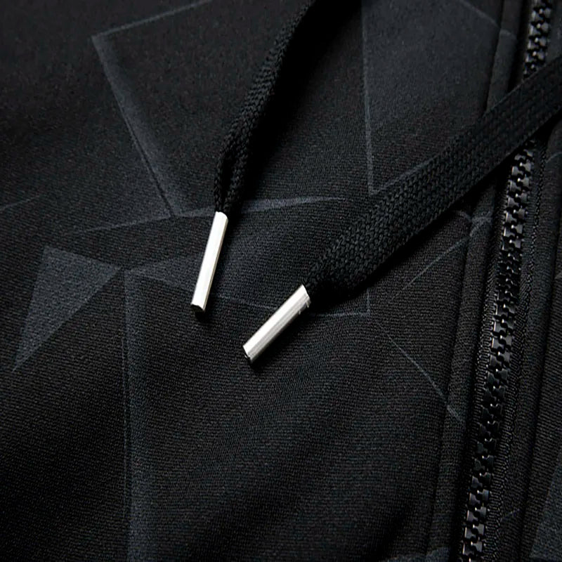 Autumn and Winter New Lamb Fleece Coat Men's Trendy  Print with Thick Fleece Hoodie Jacket Hoodie