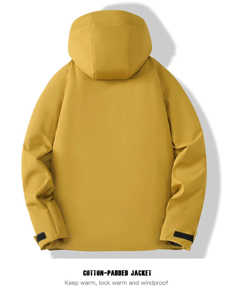 JNLN Unisex Waterproof Fleece Jackets Winter Windproof Thermal Windbreaker Men Women Hiking Camping Skiing Climbing Raincoat