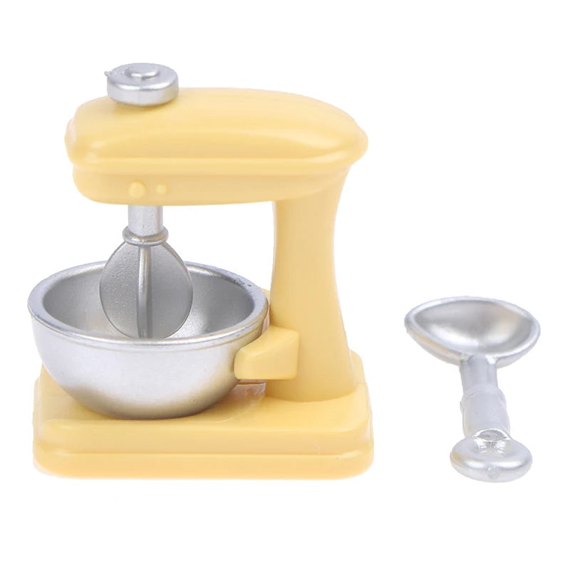 1/12 Miniature Doll House Simulation Mini Mixer Miniature Toy Model Kitchen Appliance Decoration