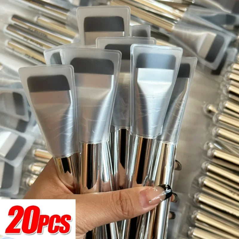 Ultra Thin Foundation Makeup Brushes 20PCS Soft Lightweight and Flat Face Contouring Shadow Brush Blending Mask Cosmetic Tools