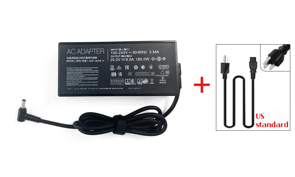 20V 9A 180W 6.0*3.7MM Charger ADP-180TB H Laptop AC Adapter For Asus ROG Zephyrus G14 G15 GA401IV GA502DU TUF505DU FX506L A17