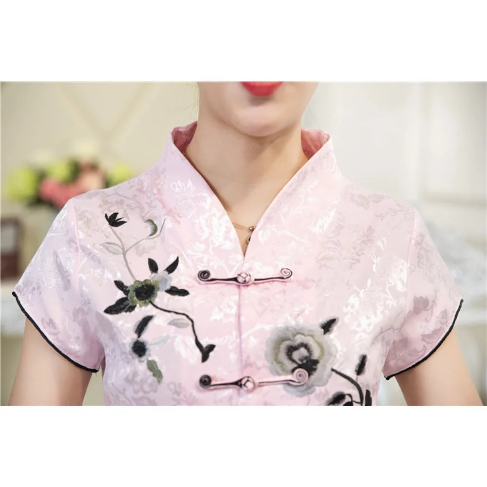 Traditional Chinese Clothing for Women Clothes Qipao Tops Cheongsam Hanfu Ethnic Style Vintage Casual Streetwear Summer